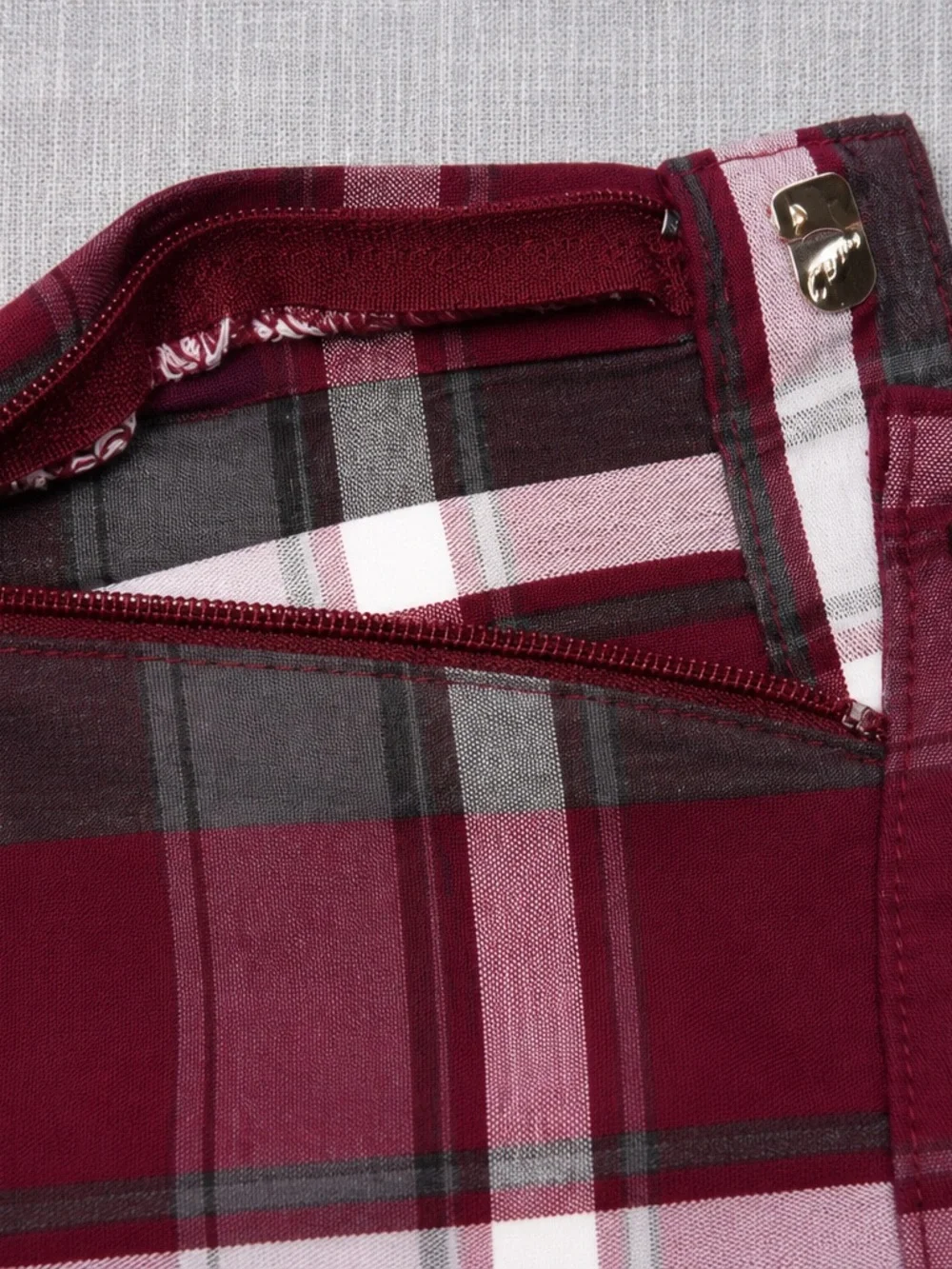 Lot of 4 Girls Plaid School Uniform Skirts Maroon Size 6 & 8